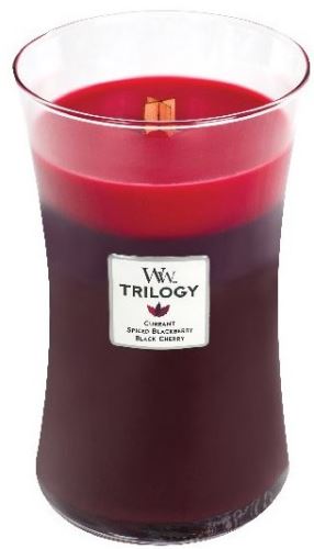 WoodWick Trilogy Sun Ripened Berries ароматна свещ с дървен фитил 609,5 гр