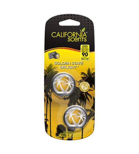 California Scents Mini Diffuser Golden State Delight aроматизатор за автомобил 2 x 3 мл