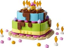 LEGO® Торта за парти за рожден ден с украса, забавен подаръчен комплект, украса за маса 40815 (1)