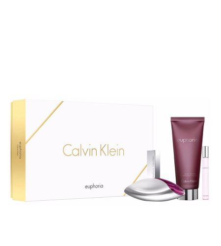 Calvin Klein Euphoria подаръчен комплект за жени парфюмна вода 100 ml + мляко за тяло 200 ml + парфюмна вода roll-on 10 ml