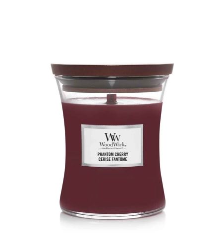 Woodwick Phantom Cherry ароматна свещ с дървен фитил 275 гр
