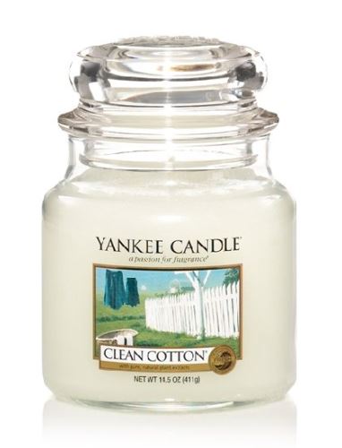 Yankee Candle Clean Cotton ароматна свещ 411 гр