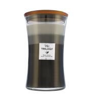 WoodWick Trilogy Warm Woods ароматна свещ с дървен фитил 609,5 гр