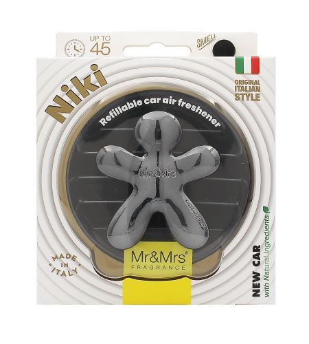 Mr&Mrs Fragrance Niki BIG Titanium Chrome New Car автомобилен аромат