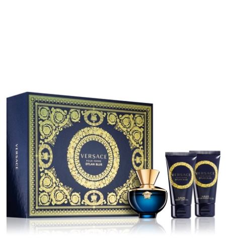 Versace Dylan Blue Pour Femme подаръчен комплект за жени парфюмна вода 50 ml + мляко за тяло 50 ml + душ гел 50 ml