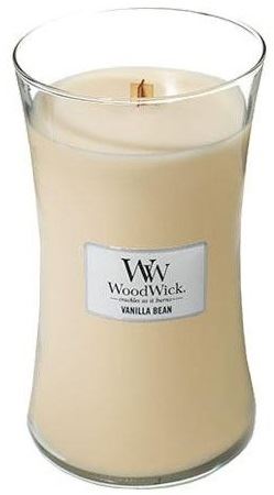 WoodWick Vanilla Bean ароматна свещ с дървен фитил 609,5 гр