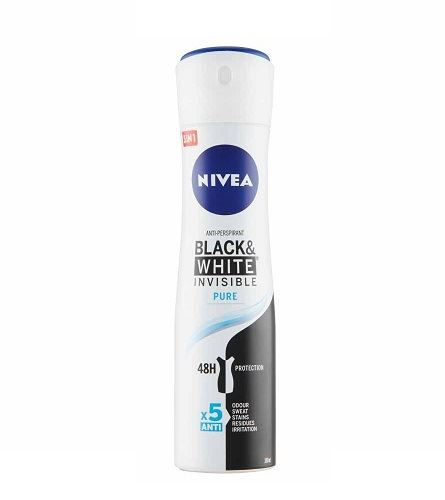 Nivea Invisible Black & White Pure антиперспирант-спрей 150 мл