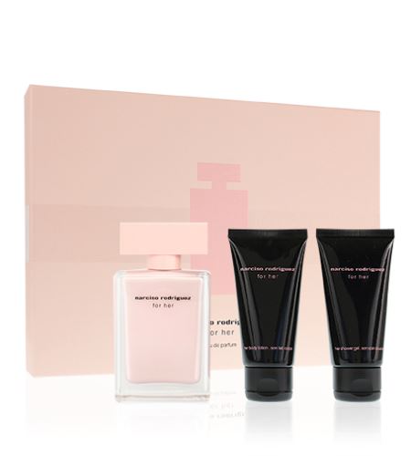 Narciso Rodriguez For Her подаръчен комплект за жени парфюмна вода 50 ml + мляко за тяло 50 ml + душ гел 50 ml