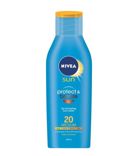 Nivea Sun Protect & Bronze слънцезащитен лосион SPF 20 200 мл