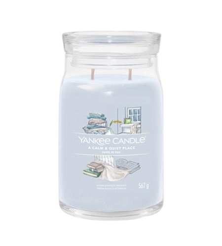 Yankee Candle A Calm & Quiet Place голяма свещ с надпис 567 гр