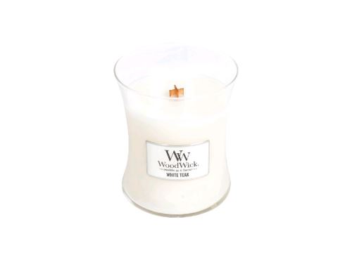 WoodWick White Teak ароматна свещ с дървен фитил 275 гр
