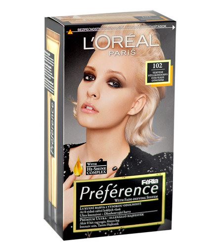 L'Oréal Paris Préférence Féria Hair Colour боя за коса 1 бр 102 Iridescent Pearl Blonde