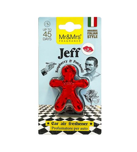 Mr&Mrs Fragrance Jeff Chrome Raspberry & Patchouli автомобилен аромат