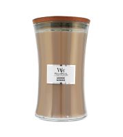 WoodWick Sklo velké/Cashmere ароматна свещ с дървен фитил 609,5 гр