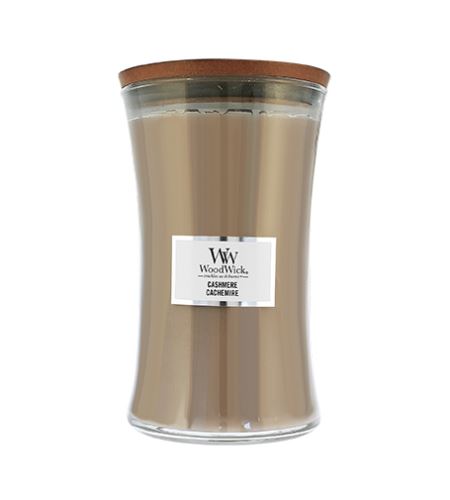 WoodWick Sklo velké/Cashmere ароматна свещ с дървен фитил 609,5 гр