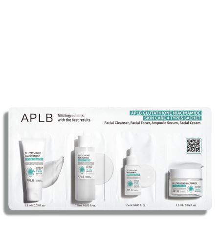 APLB Glutathione Niacinamide Skin Care 4 Types Sachet хидратиращ комплект с проби 4 x 3 мл