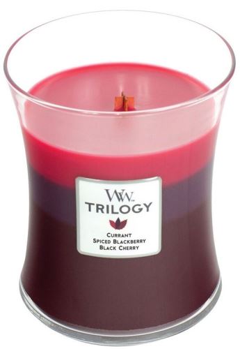 WoodWick Trilogy Sun Ripened Berries ароматна свещ с дървен фитил 275 гр