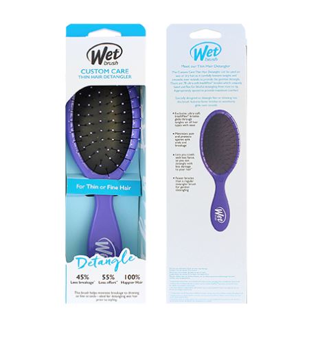 Wet Brush Custom Care Thin Hair Detangler Четка за коса Purple