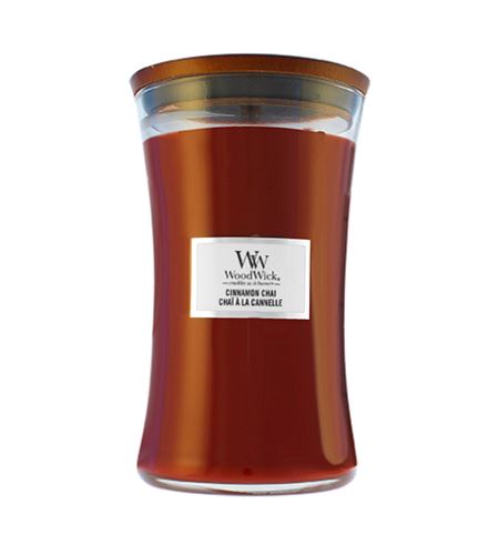 WoodWick Cinnamon Chai ароматна свещ с дървен фитил 609,5 гр