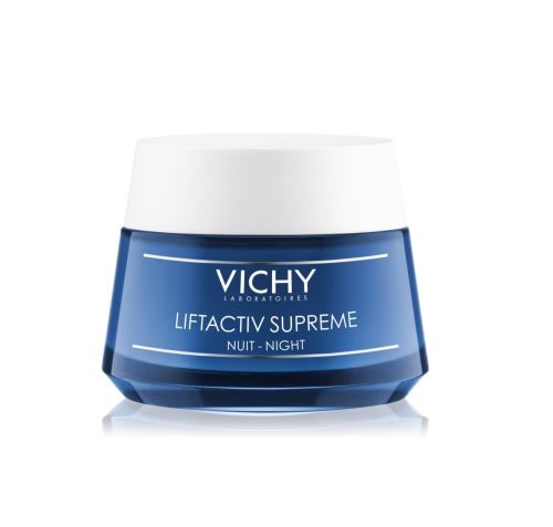 Vichy Liftactiv Supreme нощен стягащ и противобръчков крем с лифтинг ефект 50 мл