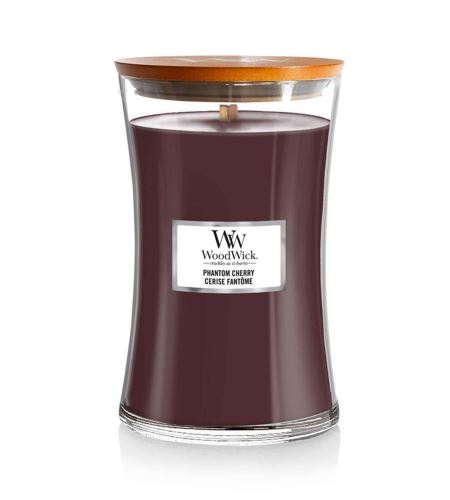 Woodwick Phantom Cherry ароматна свещ с дървен фитил 609,5 гр