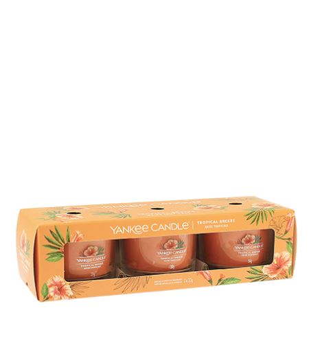 Yankee Candle Tropical Breeze вотивна свещ грlass 3 x 37 гр