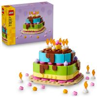 LEGO® Торта за парти за рожден ден с украса, забавен подаръчен комплект, украса за маса 40815