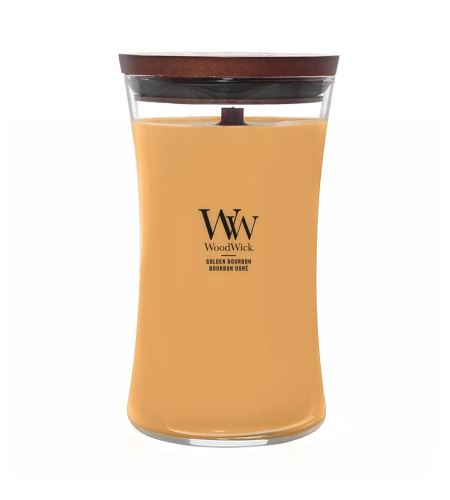 WoodWick Golden Bourbon ароматна свещ с дървен фитил 609,5 гр
