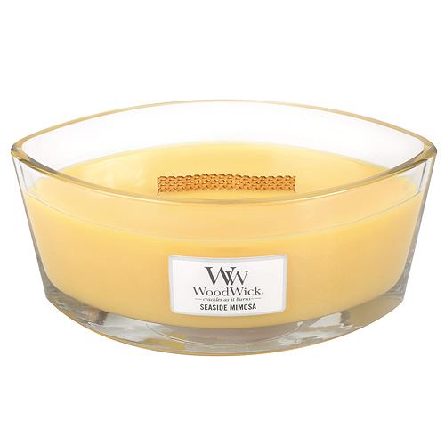 WoodWick Seaside Mimosa ароматна свещ с дървен фитил 453,6 гр