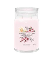 Yankee Candle Pink Cherry &amp; Vanilla голяма свещ с надпис 567 гр