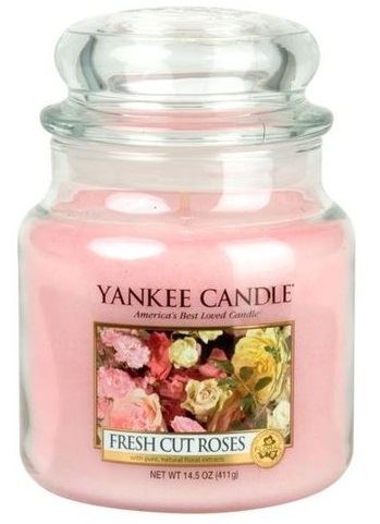 Yankee Candle Fresh Cut Roses ароматна свещ 411 гр