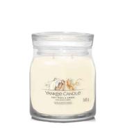 Yankee Candle Soft Wool &amp; Amber подписана свещ средна 368 гр