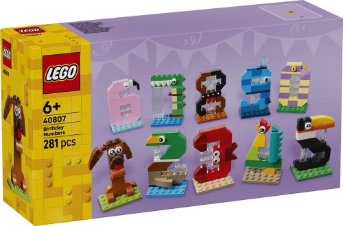 LEGO® Цифри за рожден ден, украса с животни 40807