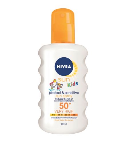 Nivea Sun Kids Protect & Sensitive спрей за загар за деца 200 мл