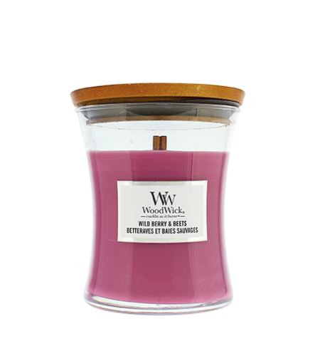 WoodWick Wild Berry & Beets ароматна свещ с дървен фитил 275 гр