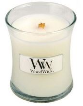 WoodWick White Tea & Jasmine ароматна свещ с дървен фитил 85 гр