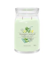 Yankee Candle Cucumber Mint Cooler голяма свещ с надпис 567 гр