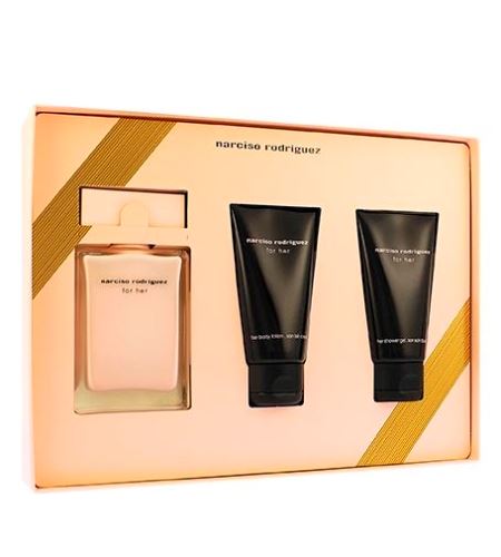 Narciso Rodriguez For Her подаръчен комплект за жени парфюмна вода 50 ml + мляко за тяло 50 ml + душ гел 50 ml