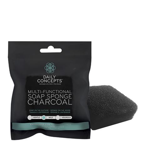 Daily Concepts Charcoal Multi-Functional Soap Sponge многофункционална сапунена гъба 45 гр