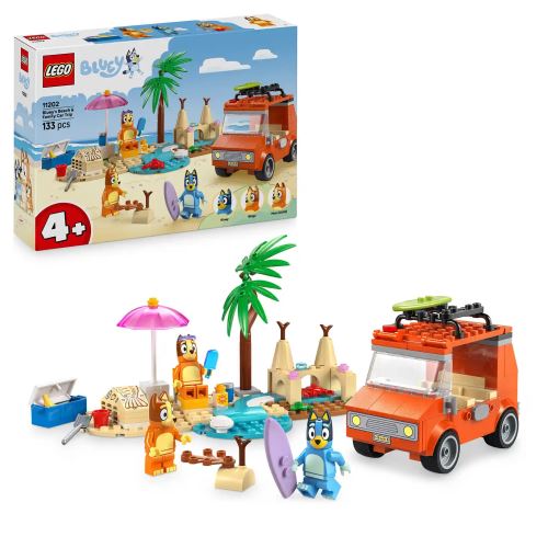 LEGO® Bluey 11202 Пътуване до плажа със семейната кола на Блуи