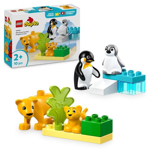 LEGO® DUPLO® 10442 Семействата на дивите животни: Пингвини и лъвове