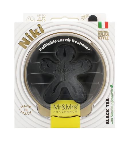 Mr&Mrs Fragrance Niki BIG Black Leather Black Tea автомобилен аромат
