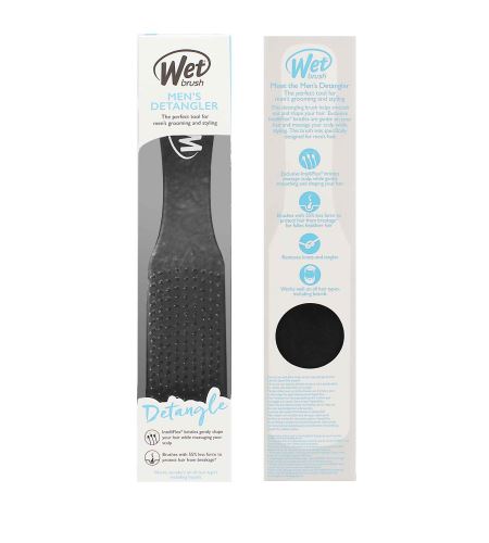 Wet Brush Men's Detangler Четка за коса Black Leather