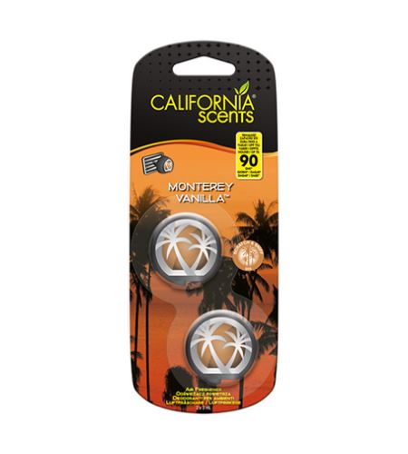 California Scents Mini Diffuser Monterey Vanilla aроматизатор за автомобил 2 x 3 мл