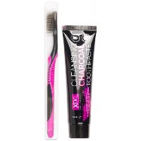 Xpel Charcoal избелваща паста за зъби с активен въглен + четка (1)