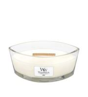 WoodWick Linen ароматна свещ с дървен фитил 453,6 гр