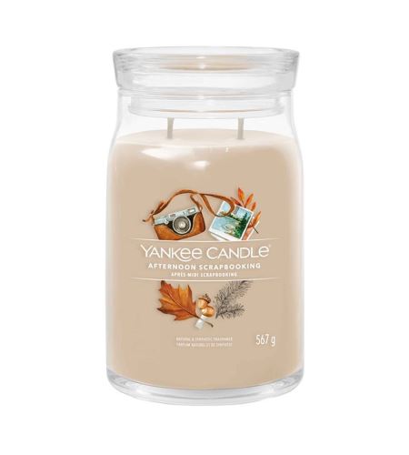 Yankee Candle Afternoon Scrapbooking голяма свещ с надпис 567 гр
