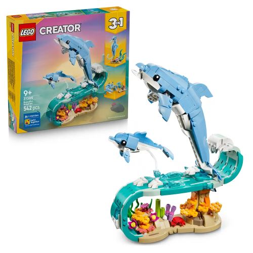 LEGO® Creator 3 v 1 31385 Морски животни: красиви делфини