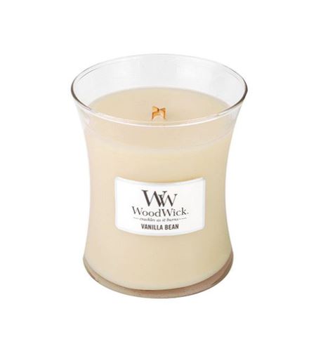 WoodWick Vanilla Bean ароматна свещ с дървен фитил 275 гр