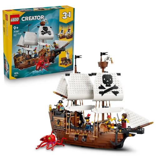 LEGO® Creator 3 в 1 Емблематичен пиратски кораб, играчка 31387